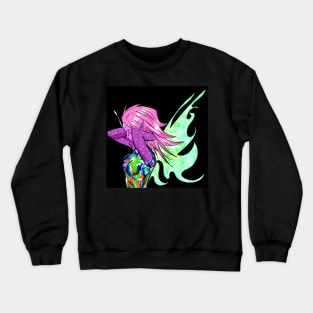 the rainbow mandala fairy in ecopop magical sorcery Crewneck Sweatshirt